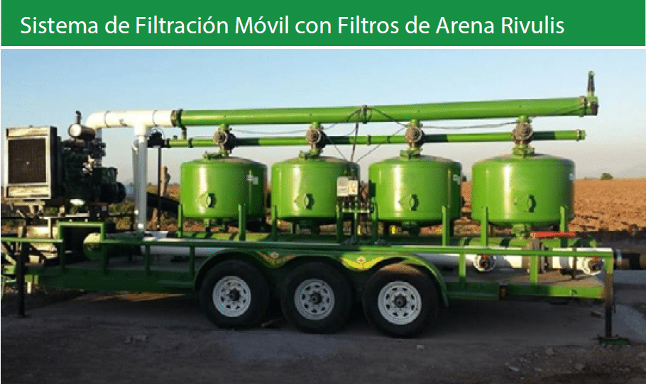 Mobile filtration system with Rivulis Media Filters